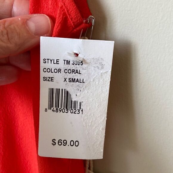 𝅺NWT Coral Thml Sleeveless Top -XS - Picture 12 of 12
